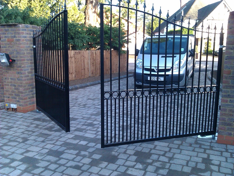 Iron driveway gates